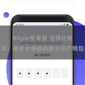 Bitpie安卓版 选择比特派：最安全便捷的数字资产钱包