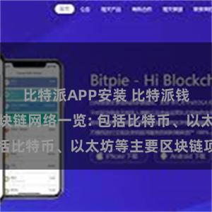 比特派APP安装 比特派钱包支持的区块链网络一览: 包括比特币、以太坊等主要区块链项目