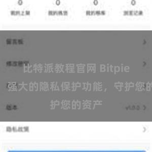 比特派教程官网 Bitpie钱包：强大的隐私保护功能，守护您的资产