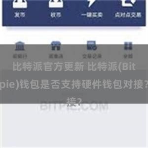 比特派官方更新 比特派(Bitpie)钱包是否支持硬件钱包对接？